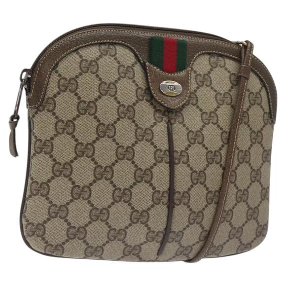GUCCI GG Supreme Web Sherry Line Shoulder Bag Pvc Beige 004 02 047 - Picture 1 of 16